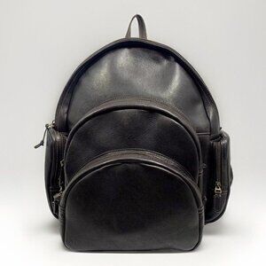 DORADO Quality Crafter Expandable Leather Backpack Black PADDED Straps #567 EUC
